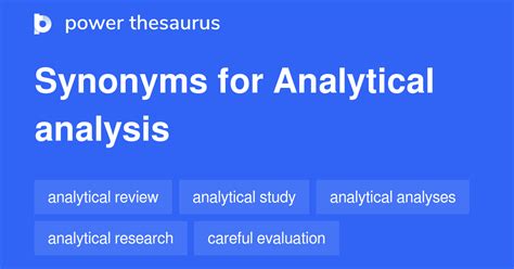 synonyms for analytical|ANALYTICAL .